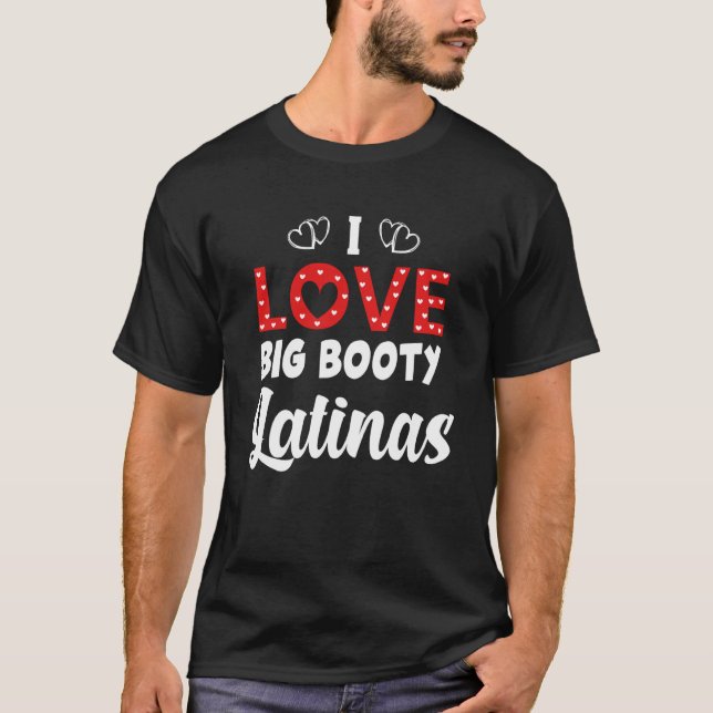 T-shirt J'aime les latinas gros seins (Devant)