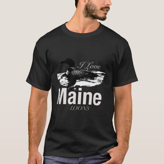 T-shirt J'aime les Loons du Maine (Devant)