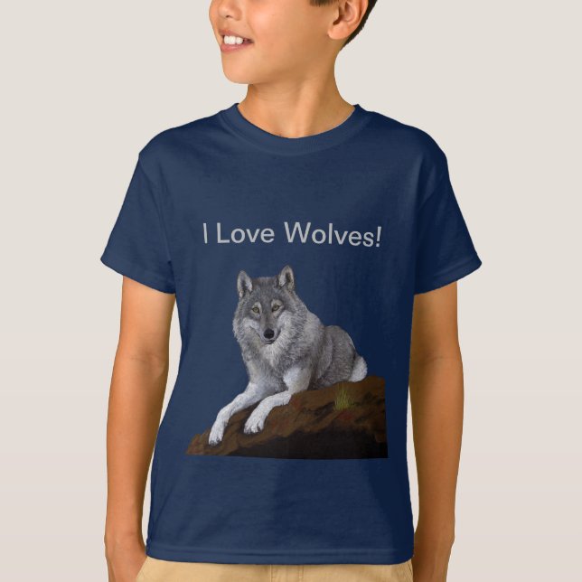 T-shirt J'Aime Les Loups ! (Devant)