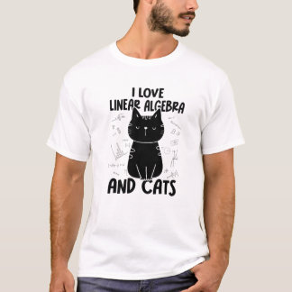 T-shirt J'Aime Les Maths Et Les Chats - Amusante Algebra L