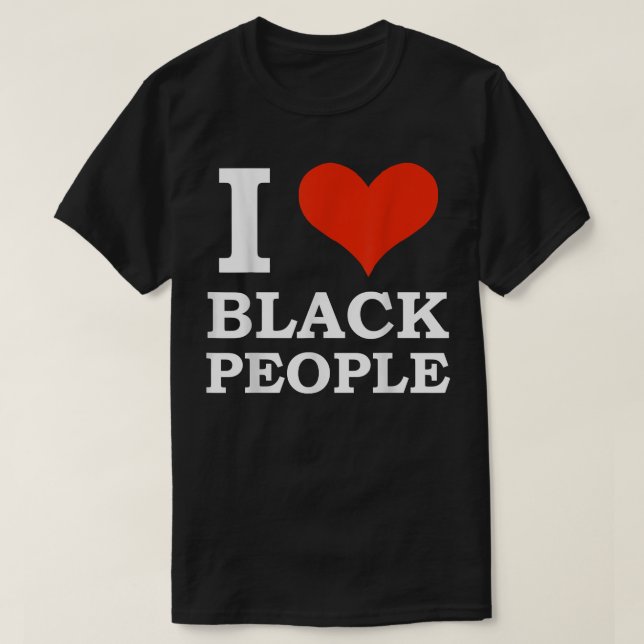 T-shirt J'aime les Noirs Noir est belle Black Pride (Design devant)