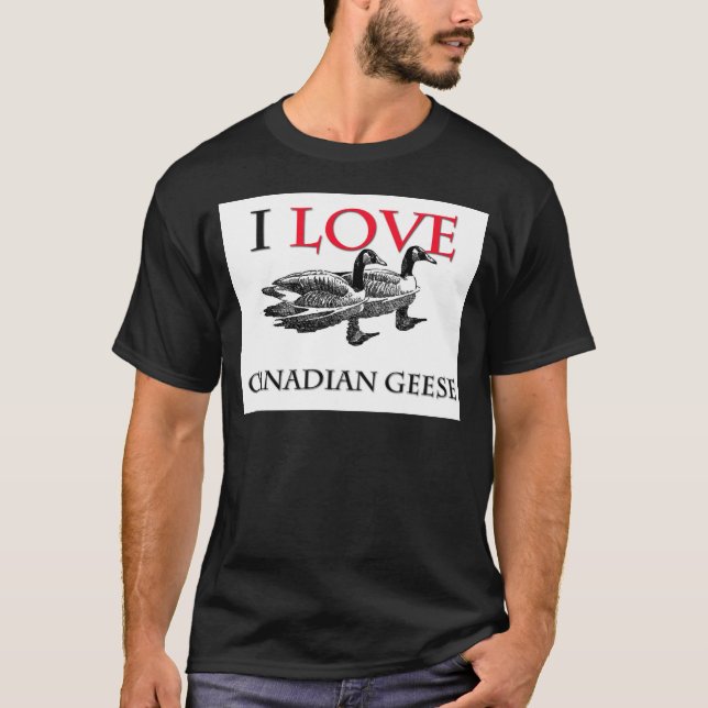 T-shirt J'aime les oies canadiennes (Devant)