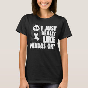 T-shirt J'Aime Les Pandas Les Femmes Portent Panda Love
