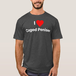 T-shirt J'aime les pénis en cage chasteté cage plaisir