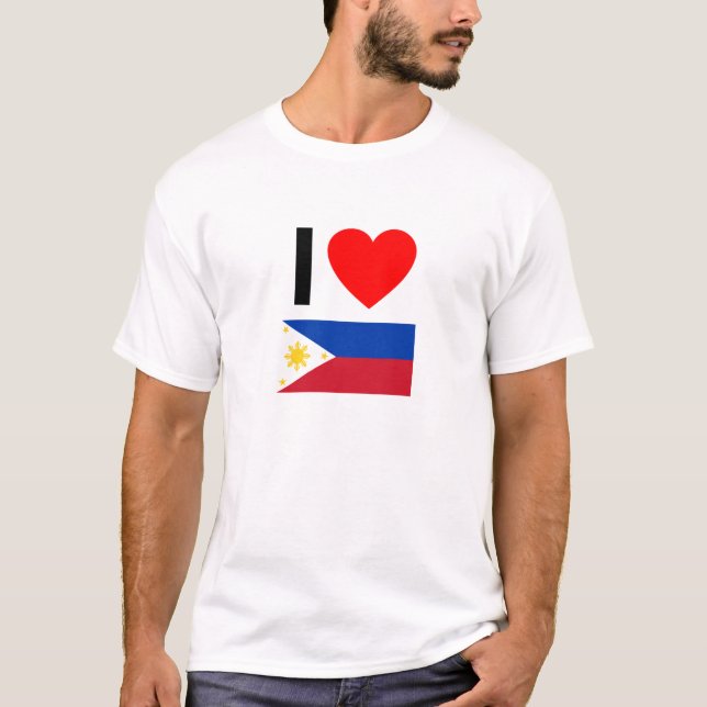 T-shirt j'aime les philippines (Devant)