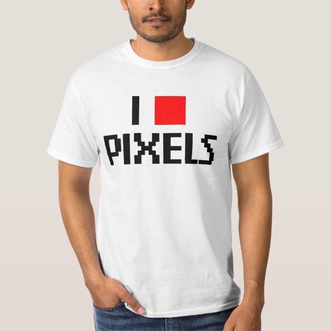 T-shirt J'aime les pixels (Devant)