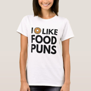 T-shirt J'Aime Les Puns À Nourriture
