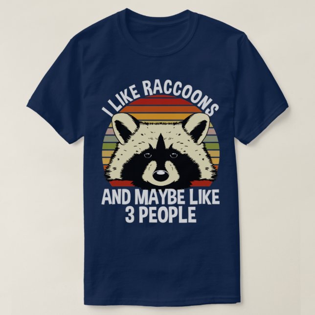 T-shirt J'Aime Les Raccoons (Design devant)