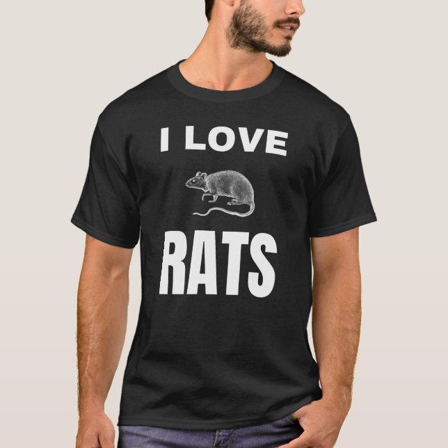 T-shirt J'aime les rats (Devant)