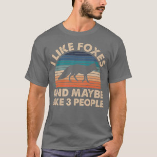 T-shirt J'Aime Les Renards Et Peut-Être 3 Personnes De Sty