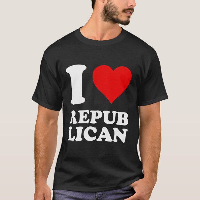T-shirt J'aime les républicains (Devant)