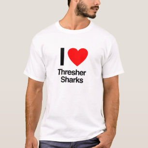T-shirt j'aime les requins-batteurs