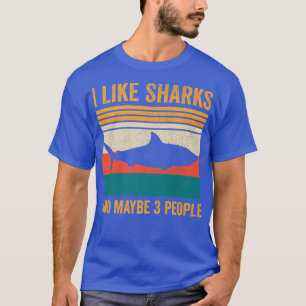 T-shirt J'Aime Les Requins Et Peut-Être 3 Personnes 386