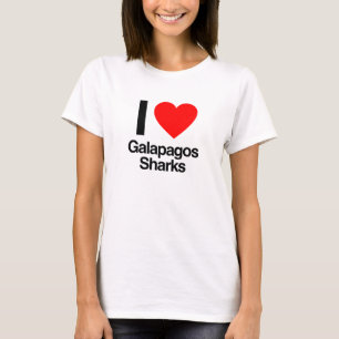 T-shirt j'aime les requins galapagos