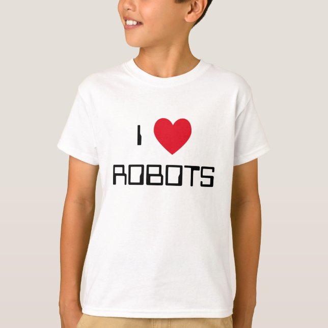 T-shirt J'aime les robots (Devant)