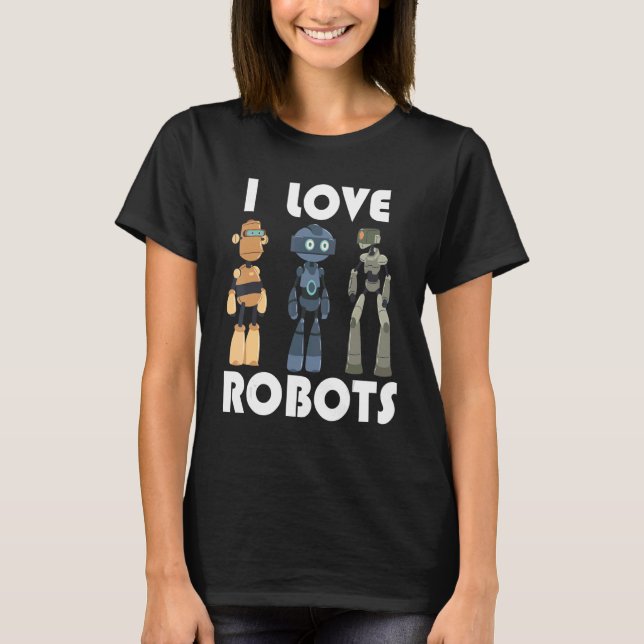 T-shirt J'aime les robots (Devant)