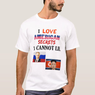 T-shirt J'Aime Les Secrets Américains Je Ne Peux Pas Menti