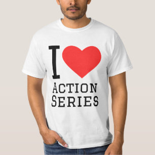 T-shirt J'aime les séries d'actions