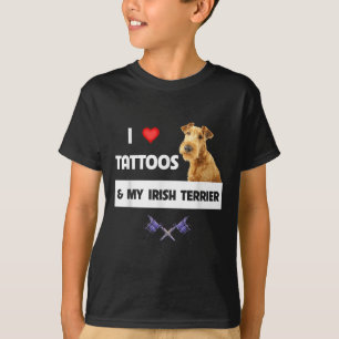 T-shirt J'Aime Les Tattoos Et Mon Irlandais Terrier Chien