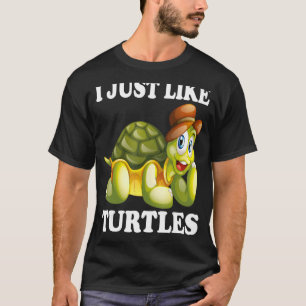 T-shirt J'Aime Les Tortues Mignonnes Tortues Eau Mer