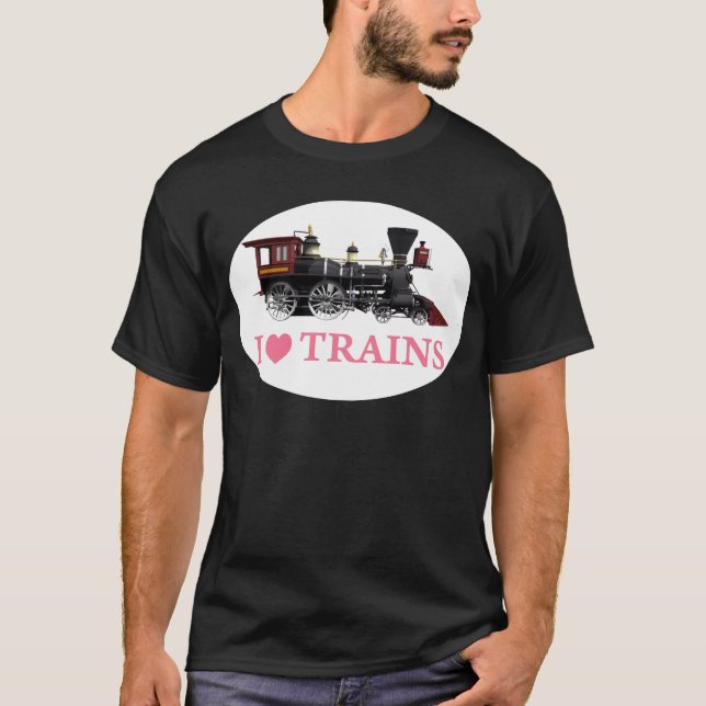 T-shirt J'aime les trains (Devant)