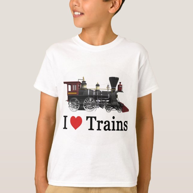 T-shirt J'aime les trains (Devant)