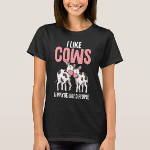 T-shirt J'aime les vaches agriculteur vache enfants femmes