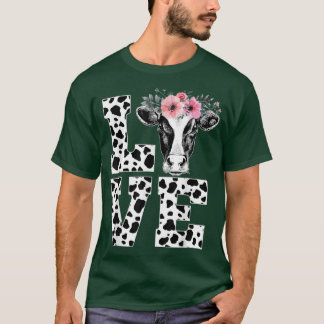 T-shirt J'Aime Les Vaches Drôle Femmes Louvain De Vache Lo