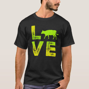 T-shirt J'Aime Les Vaches Ferme Garçons Filles Qui Aiment