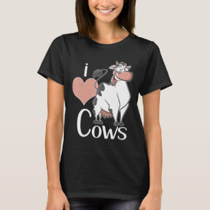 T-shirt J'Aime Les Vaches Pour Enfants Et Adultes Vache