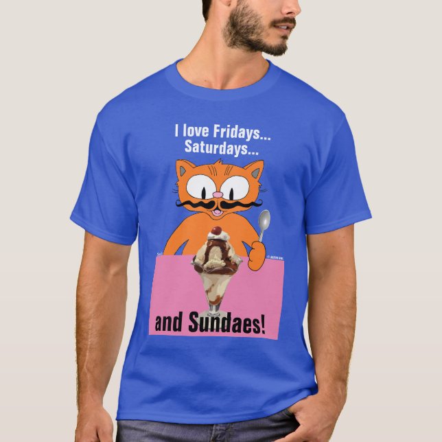 T-shirt J'aime les vendredis les samedis et dimanches! Été (Devant)