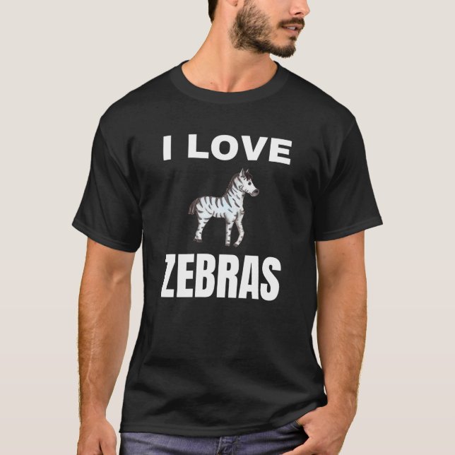 T-shirt J'aime les zèbres (Devant)