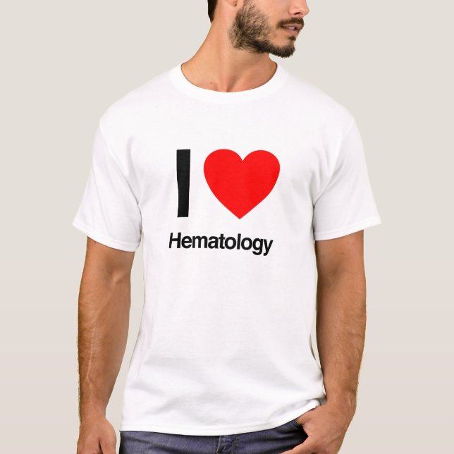 T-shirt j'aime l'hématologie (Devant)