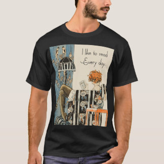 T-shirt J'aime lire chaque jour pour les amateurs de livre