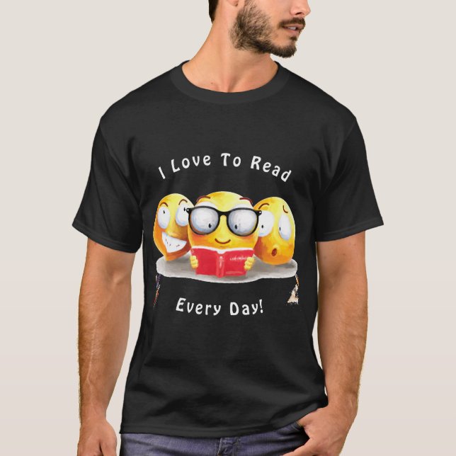 T-shirt J'Aime Lire Lecteur De Livres (Devant)
