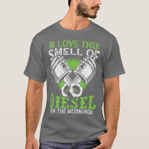 T-shirt J'aime l'odeur du diesel dans le camion matinal
