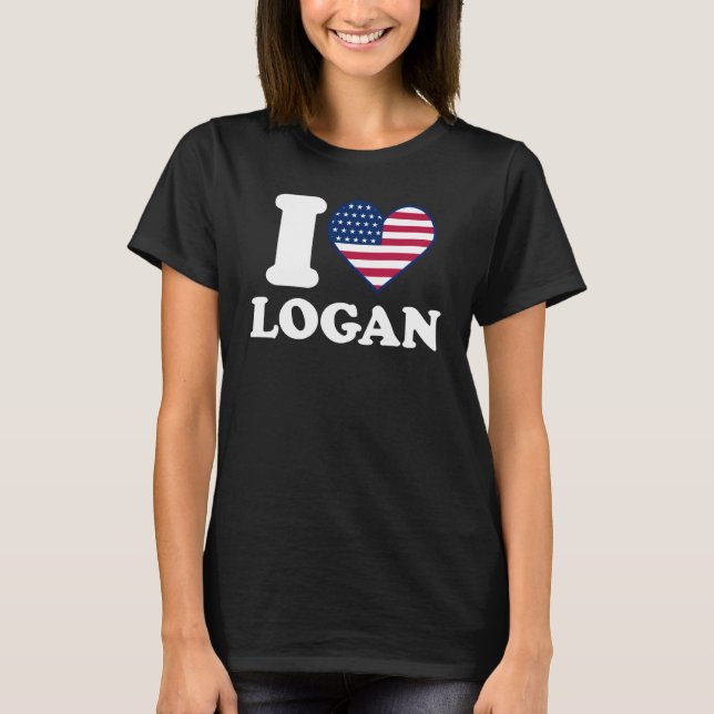 T-shirt J'aime Logan I heart Logan (Devant)