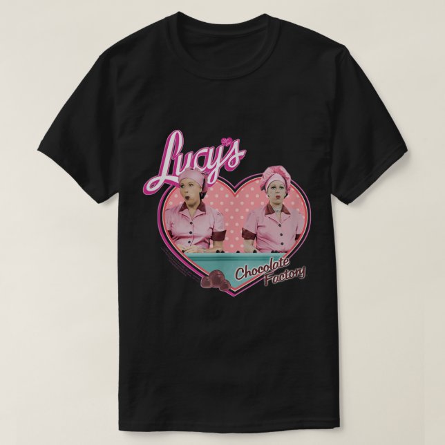 T-shirt J'aime Lucy Chocolate Factory (Design devant)