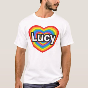 T-shirt J'aime Lucy. Je t'aime Lucy. Coeur