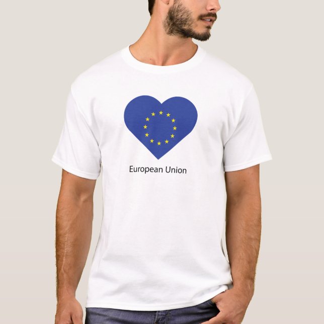 T-shirt J'aime l'Union européenne (Devant)