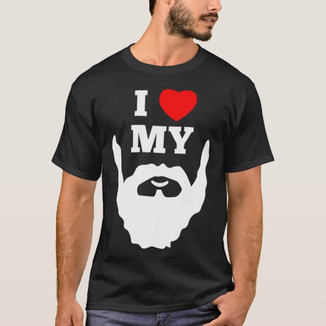 T-shirt j'aime ma barbe (Devant)