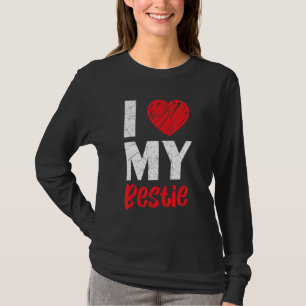 T-shirt J'Aime Ma Bestie Meilleur Ami Pour Toujours Amitié