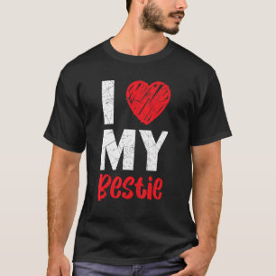T-shirt J'Aime Ma Bestie Meilleur Ami Pour Toujours Amitié