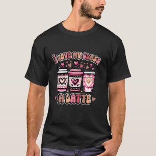 T-shirt J'Aime Ma Classe A Latte Coffee Enseignant Valenti