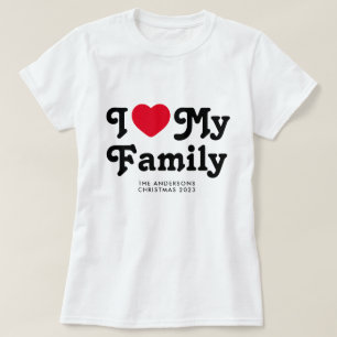 T-shirt J'aime ma correspondance de Noël familiale