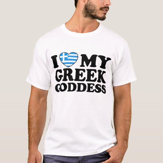 T-shirt J'aime ma déesse grecque (Devant)