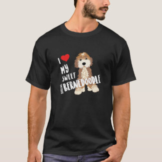 T-shirt J'Aime Ma Douce Chérie Bernedoodle Chien Drôle Mig