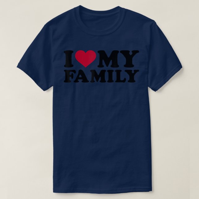 T-shirt J'aime ma famille (Design devant)