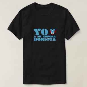 T-shirt J'aime ma femme Boricua