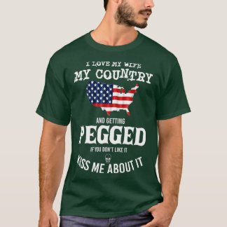 T-shirt J'Aime Ma Femme Dans Mon Pays Et Je Me Fais Piger